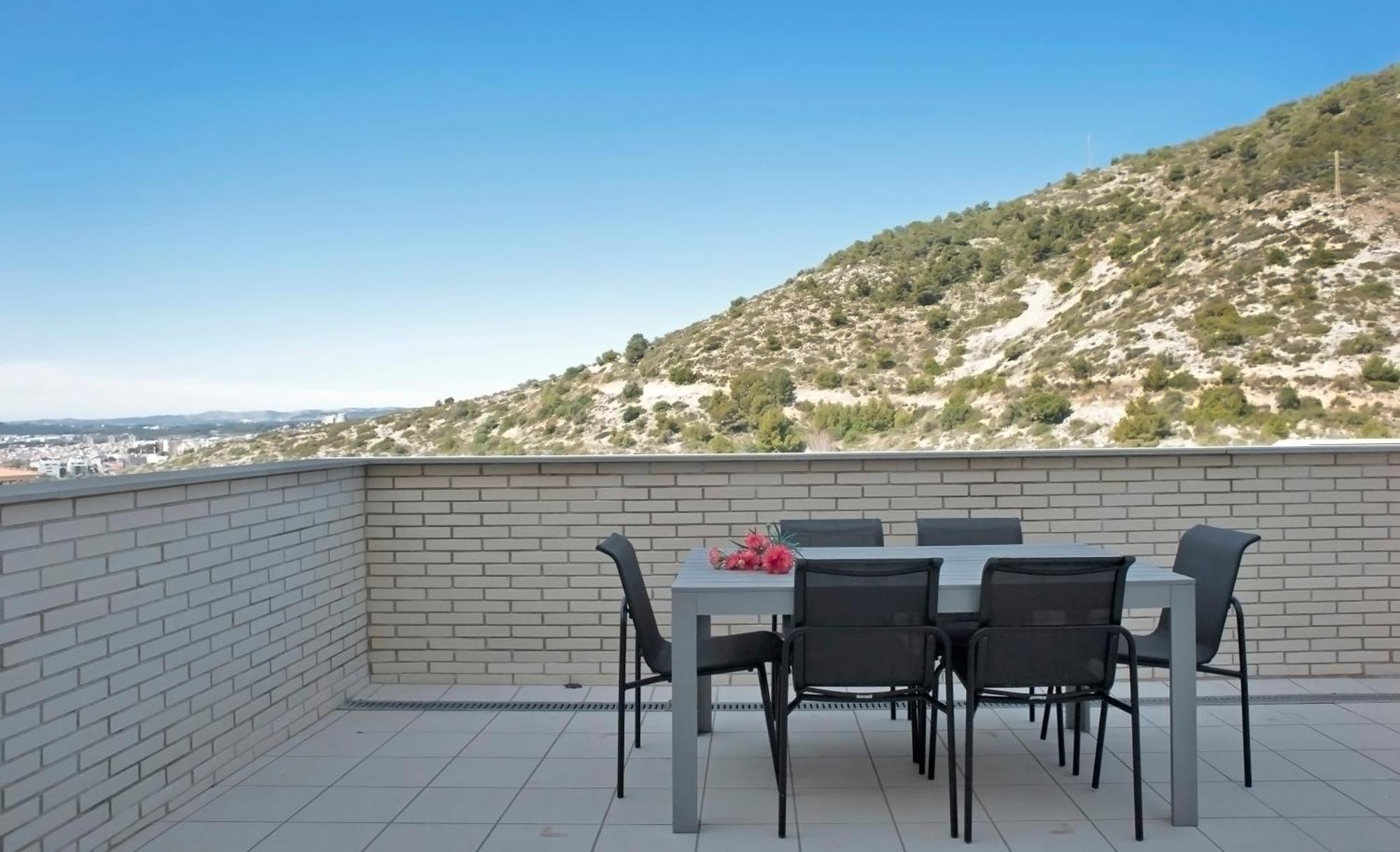 شقة Duplex Moderno 3 Hab Parking, Vistas Al Mar Y Terraza سيدجيس المظهر الخارجي الصورة
